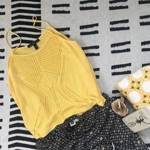 Derek Heart | Crochet Bright Yellow Tank Size L